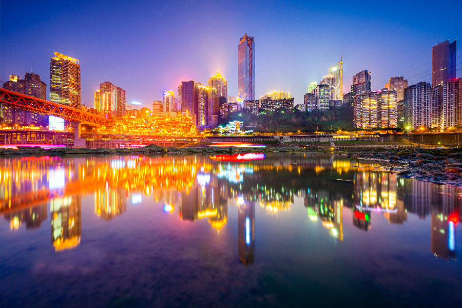 ciudad chongqing de noche